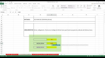 Función ISO.NUM.DE.SEMANA Excel 2013: 261 de 448 HD