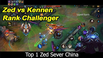 Zed Tốc chiến | Top 1 Sever China | Xem cách combo băng trụ và trong combat của Top 1 Zed Trung Quốc