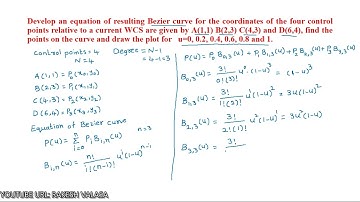 Numerical problem on Bezier curves