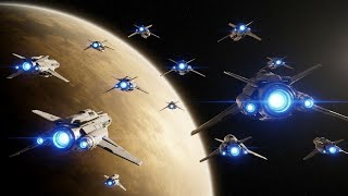 Raumflotte auf Patrouille: Die Wächter  Galaxie ziehen durch den Orbit | Science-Fiction-Geschichten
