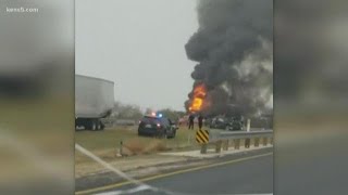 I-37 reopens in Atascosa after fiery morning crash