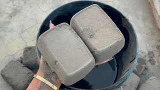 Super duper soft gritty sand cement with satisfying sound water bucket 🪣 crumbling  screenshot 2