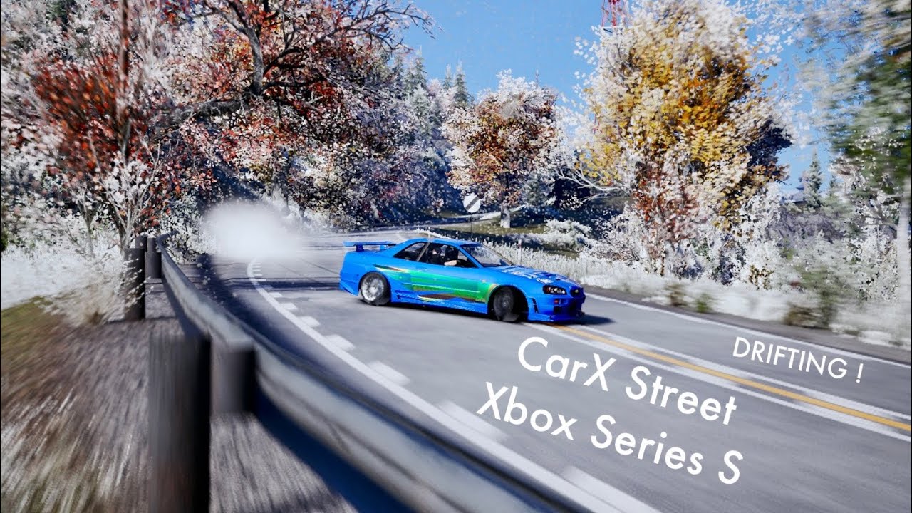 CarX Street Xbox Series S Gameplay - drift clips using R34 GTR