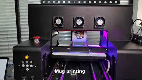 A3 Flatbed UV Printer Printing on the Mug