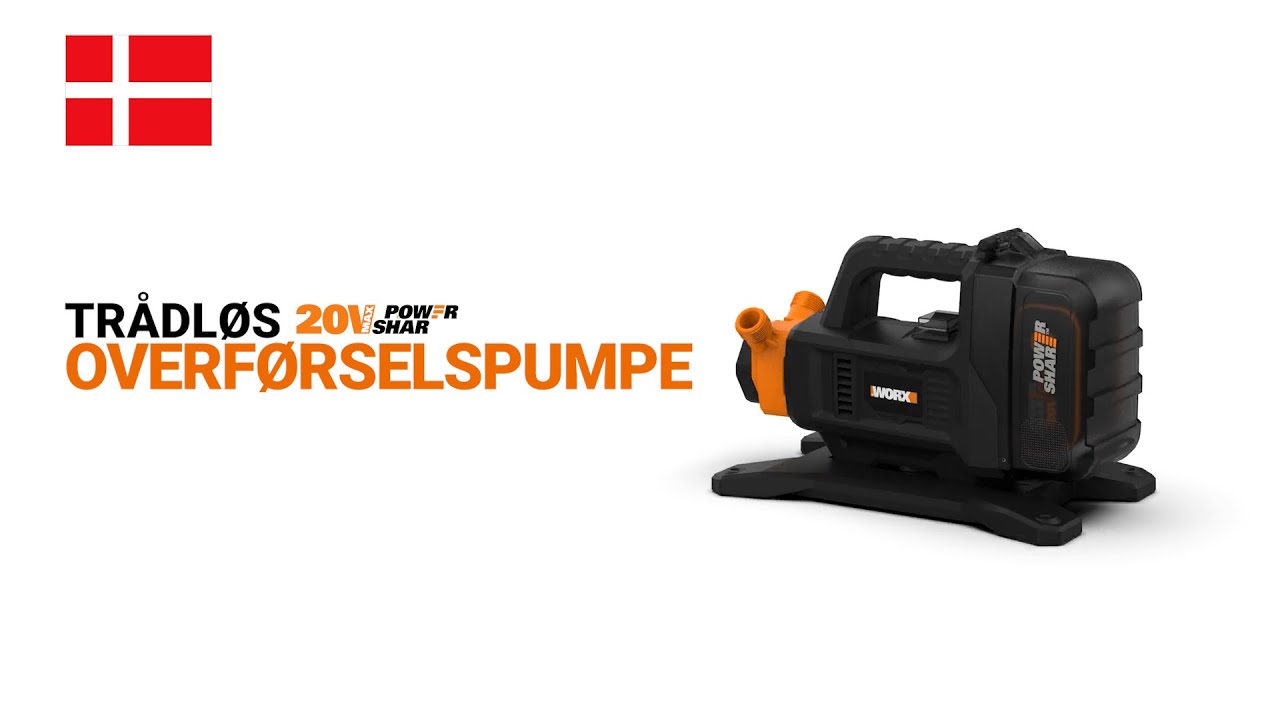 WORX WG 830E TRÅDLØS OVERFØRSELSPUMPE DA