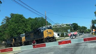 CSX M693 with rare double SD70AC on 4-12-23 CSX 4526 leading