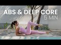 5MIN abs &amp; deep core workout (at home pilates)