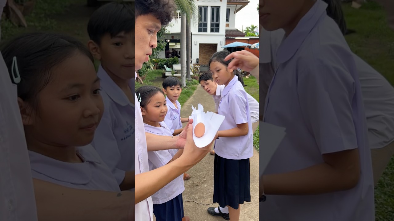 เกมลำเลียงไข่!!!🤩🥚 #บาสบอลเอง #แฝด #ตลก #นักเรียน #twintravel #twintravelofficial