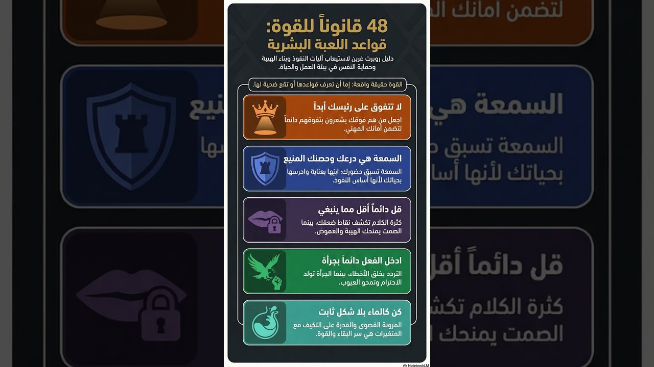 كيف تبني هيبتك وتتقن قوانين القوة