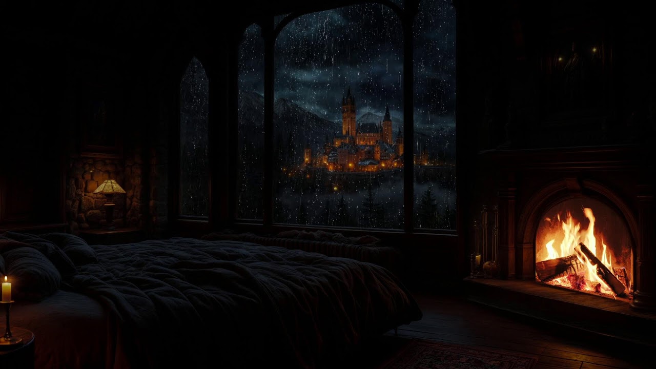 After 5 Minutes You Will Fall Into Deep Sleep (No Ads) •Rain in Mystical Castle  for Sleep Relax