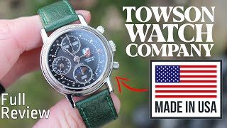 TOWSON WATCH COMPANY (Made in USA) Cockpit Moon Automatic Moonphase Chronograph | Full Review