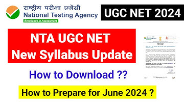 UGC NET New Syllabus Update 2024 | How to Download New Syllabus ? Kab ayega New Syllabus ? #UGCNET