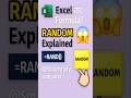 "Excel RAND Formula 🔥 Generate Random Numbers | Hindi Tutorial #shorts "#exceltips #learnexcel