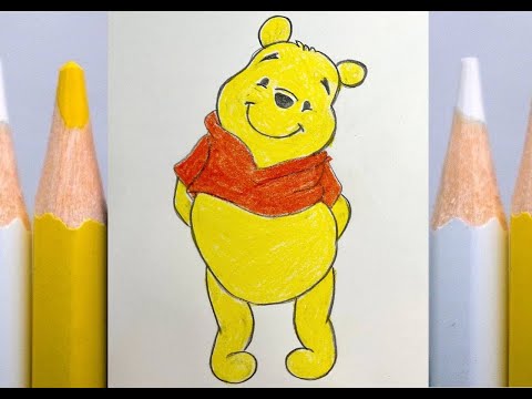 How to draw Winnie Pooh step by step (for begginers) როგორ დავხატოთ ვინი პუჰი