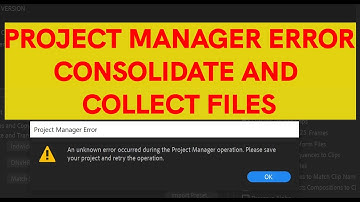 Project Manager Error Adobe Premiere Pro Consolidate Collect Files Bug Fix works 2024 Blackmagic Raw