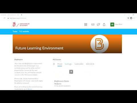 Brightspace information video for students.