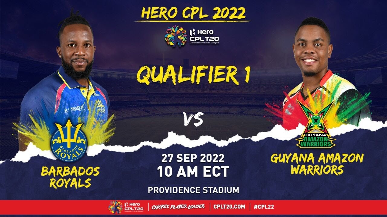 LIVE Barbados Royals vs Guyana Amazon Warriors CPL 2022