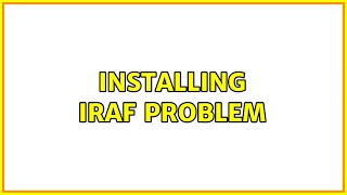 Ubuntu: Installing IRAF problem