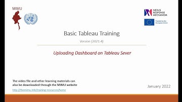 Ep 20 | Uploading Dashboard on Tableau Server | MIMU Basic Tableau Training Jan 2022