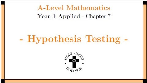 Y1 Applied Ch7 - Hypothesis Testing with Binomial Distribution - Part 1