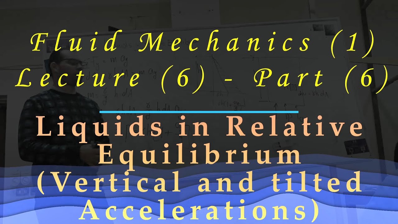 Lecture (6) - Part (6) - Liquids in relative equilibrium (Vertical & Tilted Acceleration)
