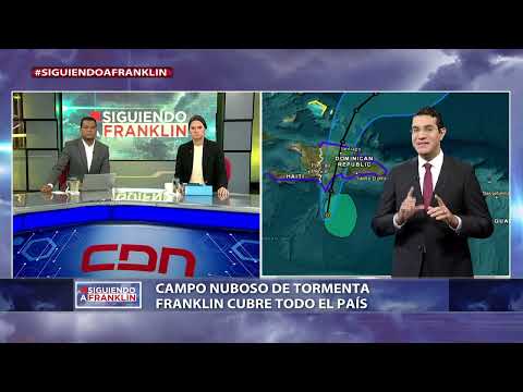 Siguiendo a la tormenta  franklin y su paso por  el territorio  dominicano