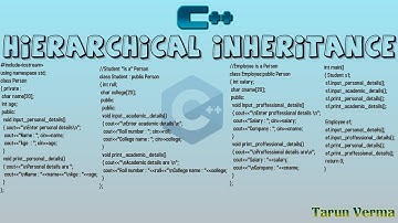 hierarchical inheritance in c++ in hindi