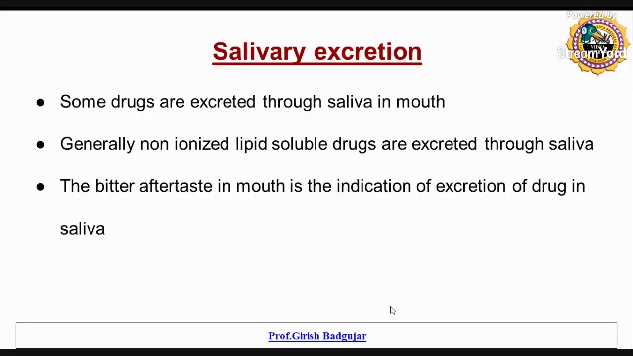 Excretion of drugs: Pharmacokinetics || Pharmacology - YouTube