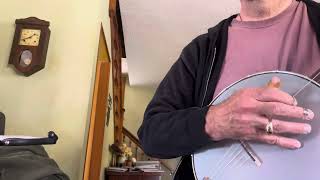 Learning to play a banjo - early April 2025
