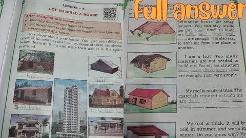 || 3rd STD EVS|| lesson -8 Let us build a house||Full answer