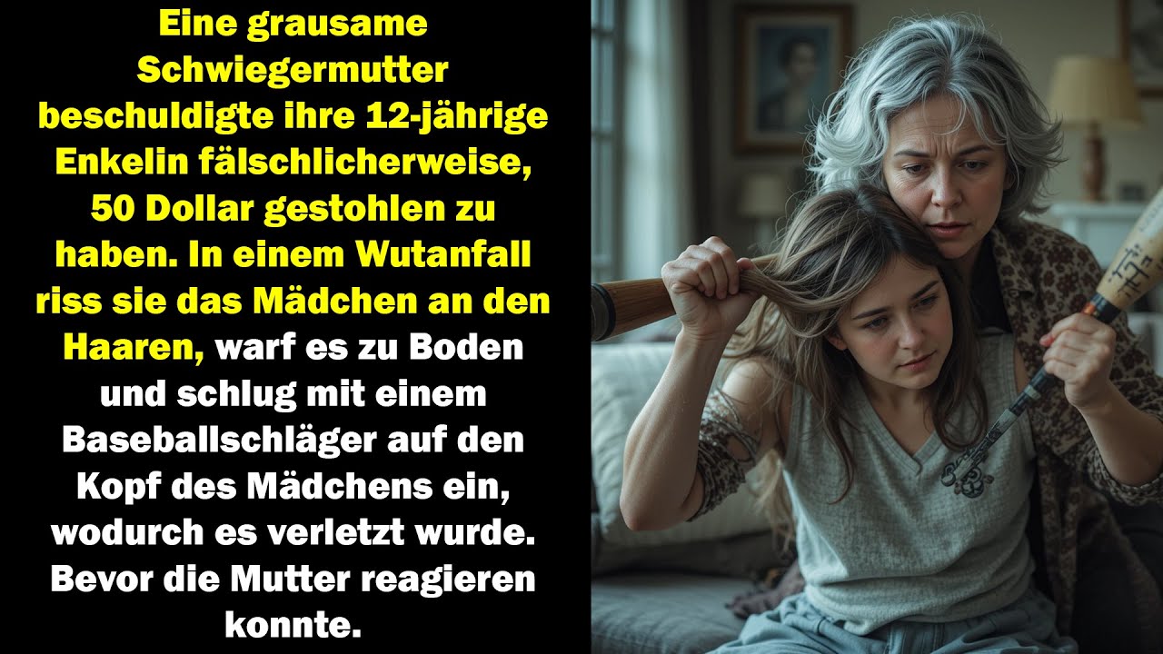 Grausame Schwiegermutter schlägt Enkelin mit Baseballschläger wegen falschem Diebstahlsvorwurf.