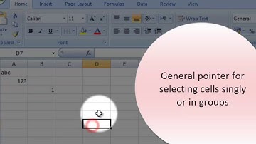 Learn Excel : Lesson 2 - Excel Mouse pointers and cursor movement