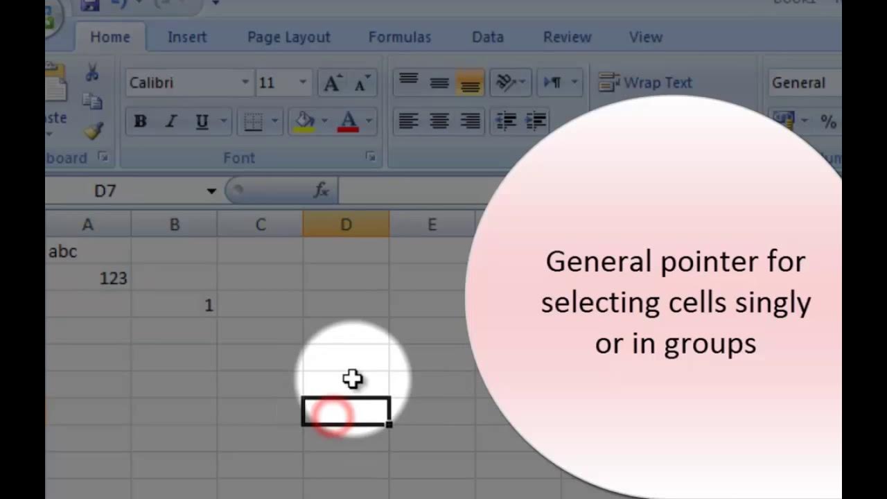 Learn excel lesson 2 excel mouse pointers and cursor movement youtube