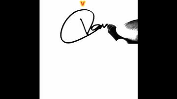 v letter signature ❤️