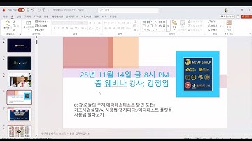 11월14일(금)pm:8 강정임강사"83강:기초사업설명/AI사용법/플랫폼 사용법"#metafastest zoom미팅영상 #metafast #metaf #nft #p2e #경제적자유