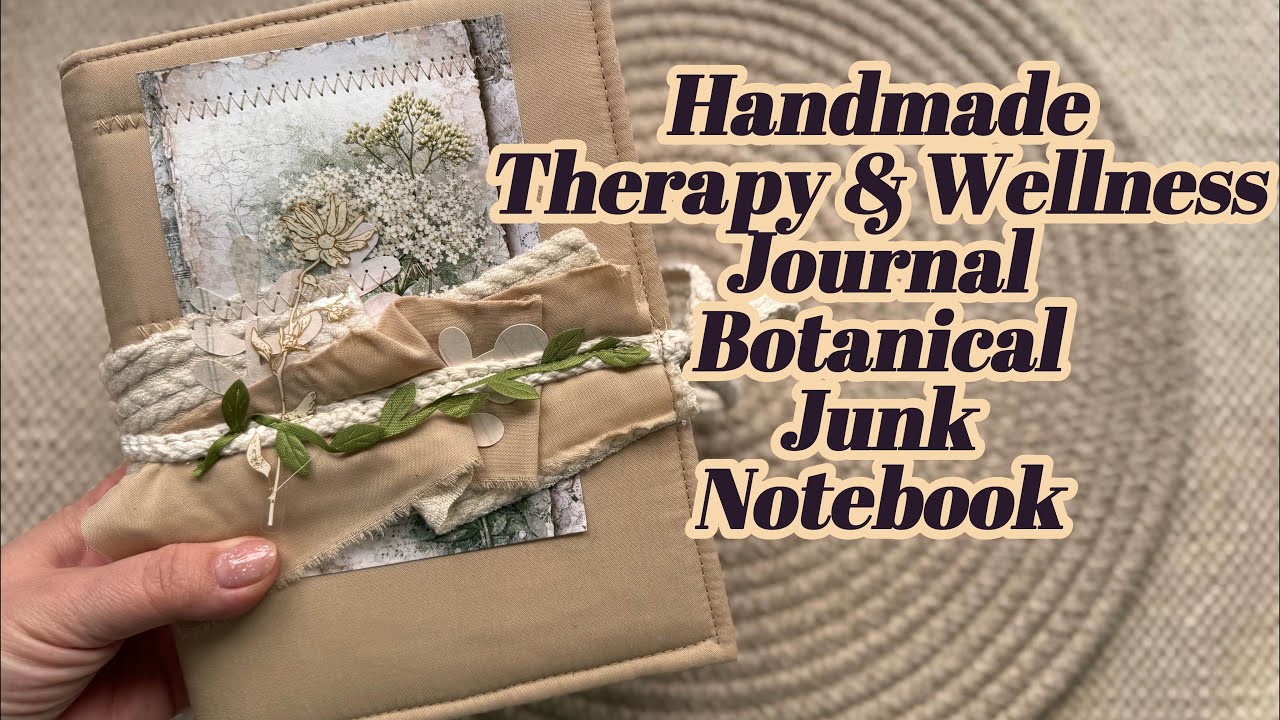 Handmade Therapy & Wellness Journal | Botanical Junk Notebook Flip Through