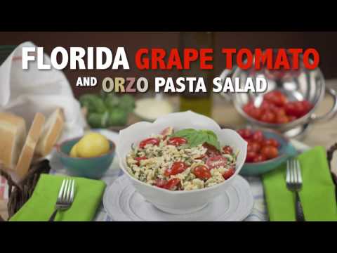 Florida Grape Tomato and Orzo Pasta Salad