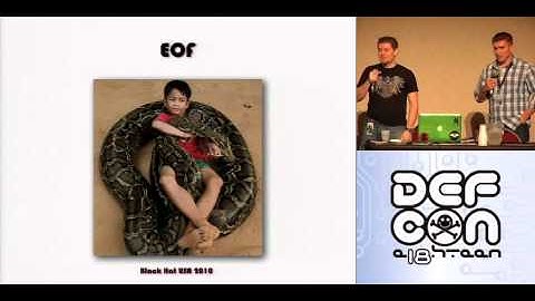 DEFCON 18: Constricting the Web: Offensive Python for Web Hackers 4/4
