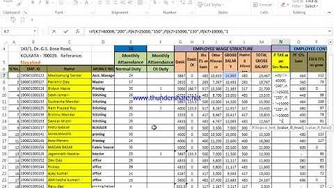 Professional TAX Calculation In Excel Sheet New Gov. Norms/ How To Top Row Highlight
