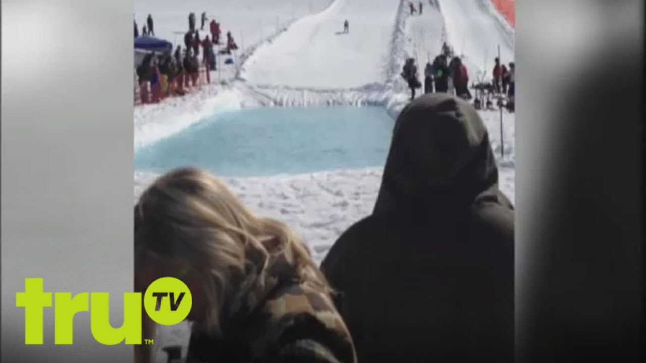 Top Funniest - Ski Collision Sends A Message - Text messaging is an extreme sport, and should require a helmet.