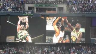 The Reignman Shawn Kemp Raising the 12th Man Flag at Clink Field Seahawks vs 49ers LIVE