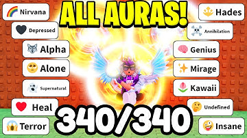 HOW TO GET ALL 340 AURAS IN Roblox AURA CRAFT! (ALL RECIPES)