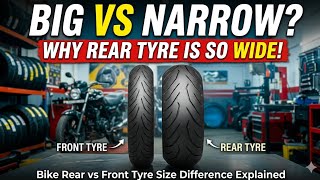 Why Bike Rear Tyre is Wider Than Front? Front vs Rear Tyre Difference