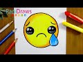 Cómo dibujar un EMOJI TRISTE - Paso a paso