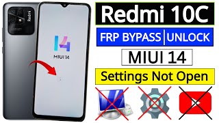 Redmi 10c MIUI 14 Frp Bypass/Unlock Without PC | Settings Not Open | Talkback Not Working 2026