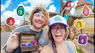 Only Disney Pin Trading for Disney Princess Gemstone Pins at Walt Disney World's Magic Kingdom 👀💎