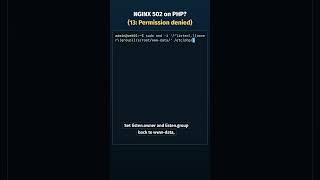 NGINX 502 'php-fpm.sock failed (13: Permission denied)' — The Fix #shorts