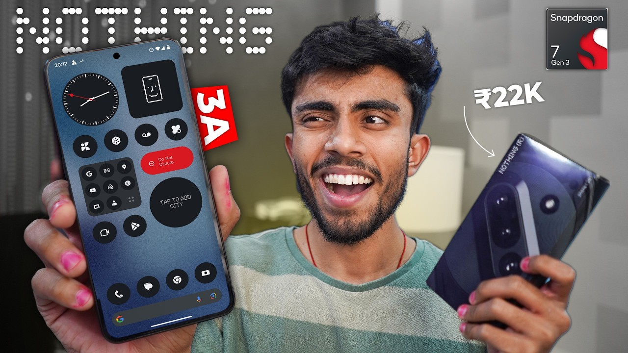 Nothing Phone(3a) Best Budget Phone?🔥 Hard Gaming & Camera Test! Snapdragon 7s Gen 3, 120HZ Amoled!