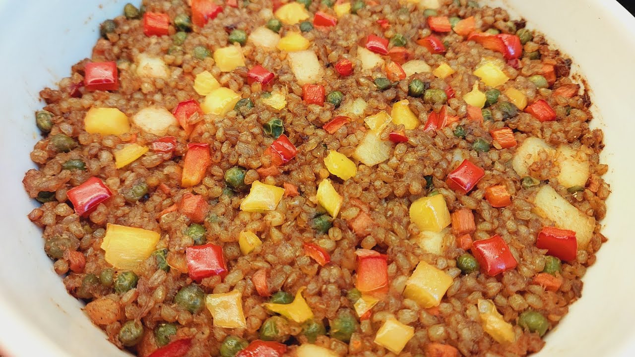 اجمل طاجن فريك بالخضار ✅️فريك اربع أيوب ‼️اكلات اسبوع الآلام والصوم الكبير