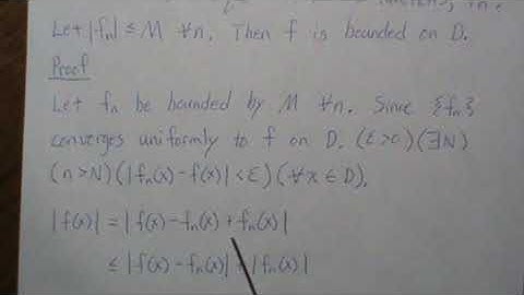 Uniform Convergence of Bounded Functions